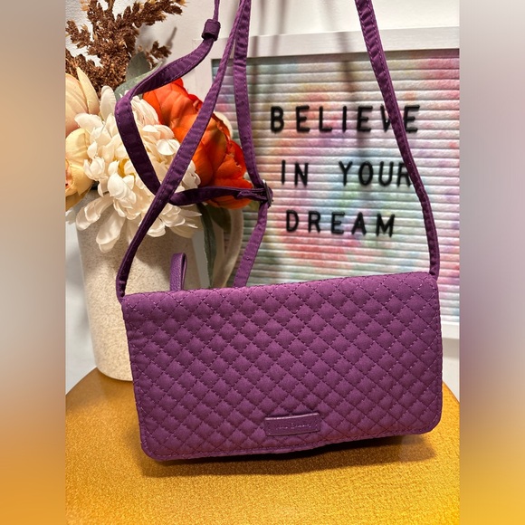 Vera Bradley Women's Cotton Frannie Crescent Crossbody Purse- NWOT - Picture 11 of 14